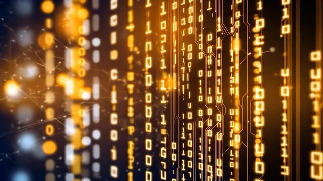 Abstract digital binary code pattern
