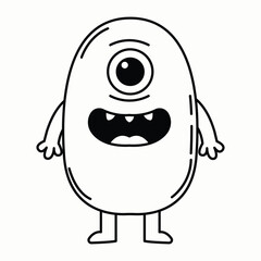 Big-Mouthed Cyclops Monster Screaming Without Ears