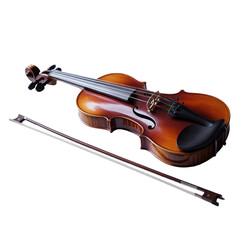 a solitary violin resting on a clean, crisp white surface