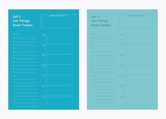 lets get things done today！planner template. (Summer)