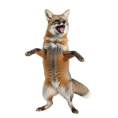 Obraz premium Cute Fox Isolated on Transparent Background – Adorable Animal Cutout for Creative Design