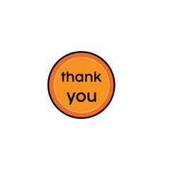 Thank you icon vector logo design template