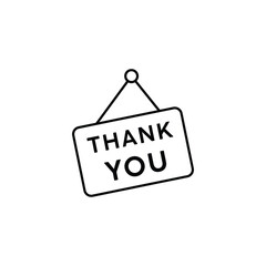 Thank you icon vector logo design template