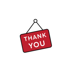 Thank you icon vector logo design template