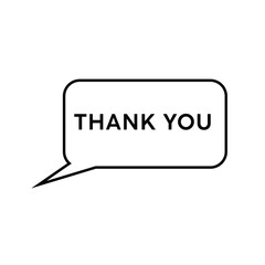 Thank you icon vector logo design template