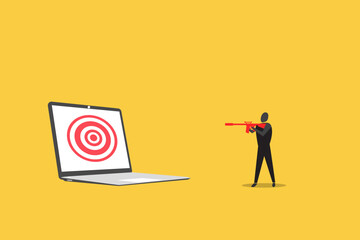 Dart is an opportunity and Dartboard is the target and goal. concept of represent a challenge in business marketing