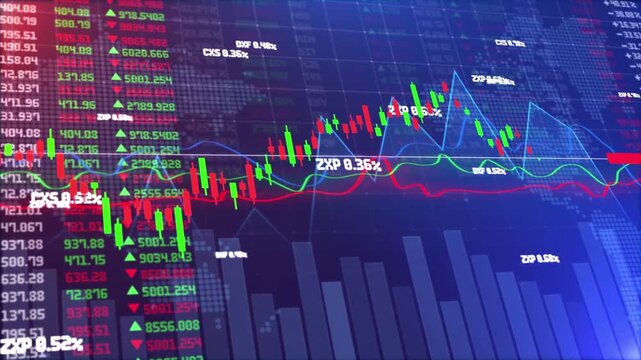 Forex Trading Investor, Financial Analyst Stock Market Chart - Powered by Adobe