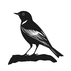 Fototapeta premium Lark black silhouette isolated on a transparent background