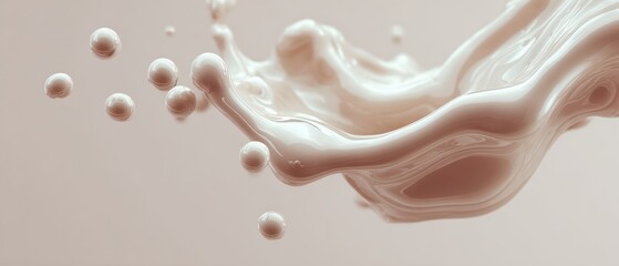 Premium Abstract Reflective Fluid Splash with Glassy Highlights Modern Industrial Innovation for Creative Design and Digital Marketing Content