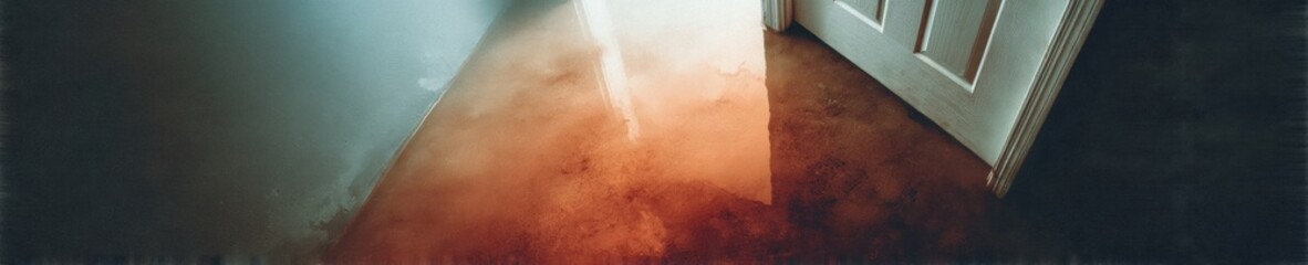 Fototapeta premium Professional Water Damage Basement Flooding with Sewer Backflow and Storm Cellar Wet Floor High-Quality Home Risk Protection for Insurance Marketing