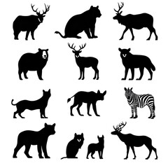 Other Unique Mammals black silhouette isolated on a transparent background