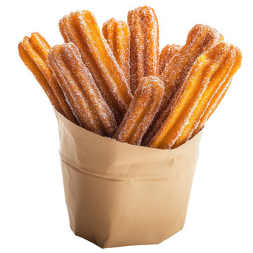 Freshly Made Churros in Paper Snack Cup with Sugar Coating