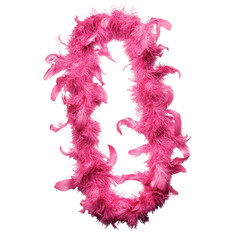 Vibrant Pink Feather Lei for Celebrations and Festive Gatherings