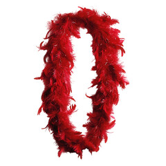 Vibrant Red Feather Boa for Costumes, Parties, and Celebrations