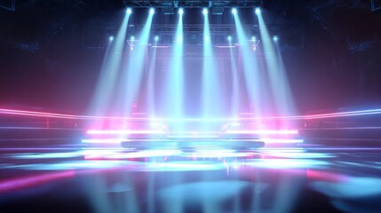 Neon stage lighting