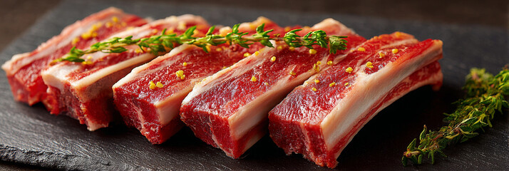 Beef ribs look delicious and savory ready to be cooked