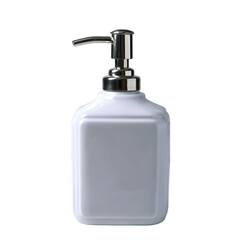 A sleek, modern soap dispenser with a shiny pump, perfect for any bathroom or kitchen decor. Clean lines and a minimalist design highlight its functionality and style.