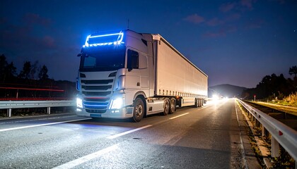 Night-time highway truck