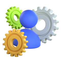 IT support service 3D Icon Colorful Style