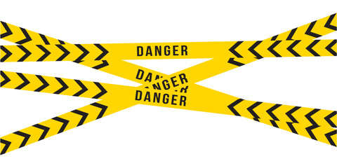 Diagonal striped caution tape vector illustration for construction barriers, crime scene borders, or safety warnings featuring bold, parallel lines for graphic design in eps 10.