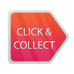 Click and Collect: Capturing the ease of online shopping with a seamless Click & Collect Icon. A simple, graphic illustration designed to communicate convenience and efficiency.