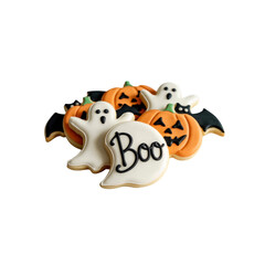 Spooky Halloween Ghost and Pumpkin Sugar Cookies