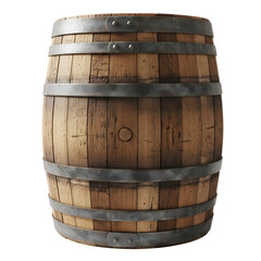 Fototapeta premium Wooden barrel with metal bands rustic design
