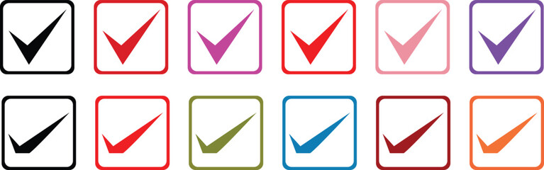 check marks and red cross mark icon button.Green tick OK and red X cross. YES and.check mark varieties colorful. Tick icon.Check box tick mark icon set button correct right.Check mark and cross mark i