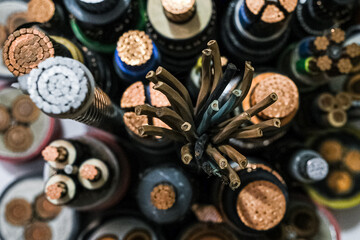Cross section of high-voltage cable High quality photo