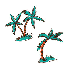 Palm tree asset design graphic