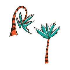 Palm tree asset design graphic