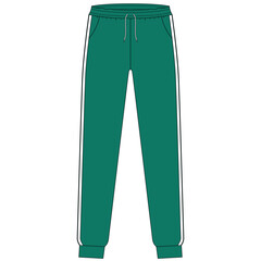 green training pants vector illustration. Training pants template	
