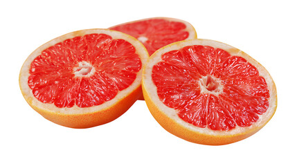 Grapefruit Halves, isolated on transparent background