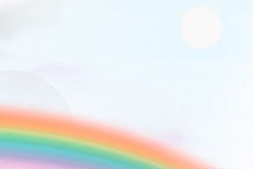 Rainbow png border overlay, sky transparent background