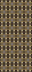 Golden pattern on brown, beige and gray colors with golden elements. Seamless classic raster golden pattern. Classic vintage background. Traditional orient ornament.