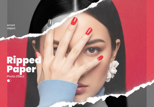 Ripped Paper Photo Effect