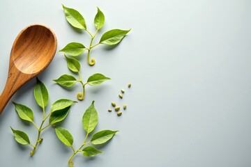 green leaves on wood