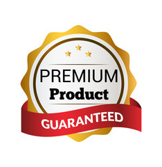 Premium Product Seal: A sophisticated gold and red seal proudly proclaiming Premium Product Guaranteed, symbolizing top-tier quality and assurance. 