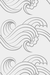 Stylized Waves Pattern ocean water