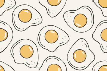 Sunny side up fried eggs pattern breakfast food