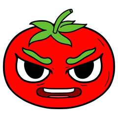 tomato character illustration hand drawn isolated vector