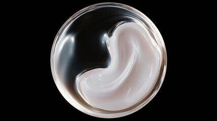cosmetic cream isolated on white. Generative AI