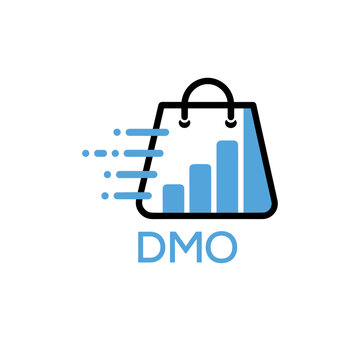Classic Shield Logo with Stars and DMO Letters &ndash; Premium Badge or Security Brand Identity. DMO Letter Logo.
