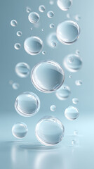 blue water drops. Generative AI
