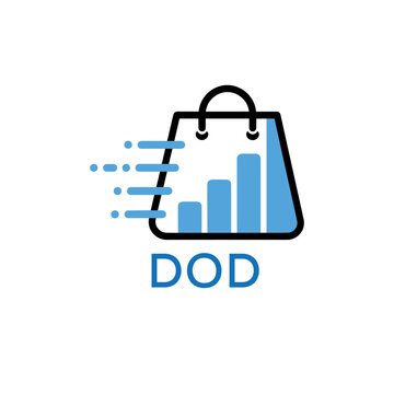 Classic Shield Logo with Stars and DOD Letters &ndash; Premium Badge or Security Brand Identity. DOD Letter Logo.
