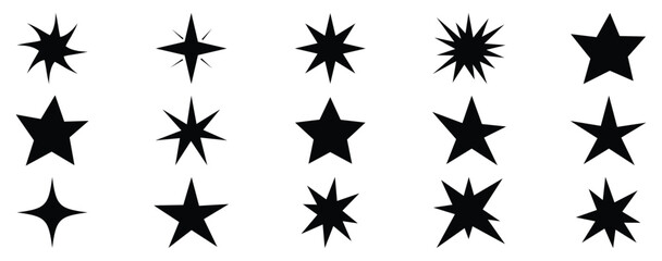Shine star sparkle vector with black star icon set .Set sparkles star symbols vector shape. Bright sparkle, star sparkle, shiny flash star. Star shine sparkle icon .star shape vector set. Eps 10