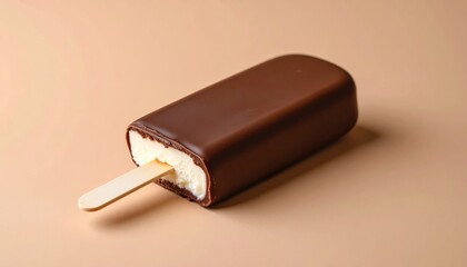 Obraz premium Delicious dark chocolate ice cream bar