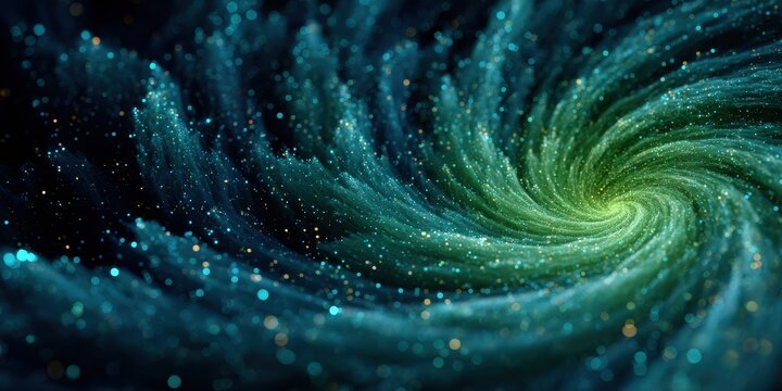 Swirling celestial vortex with vibrant colors