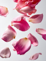 rose petals background. Generative AI