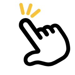 指さし　アイコン　記号　サイン タッチ　ワンポイント　手　イラスト	